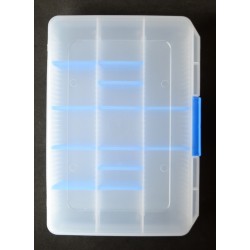 Коробка універсальна для риболовлі, Альянс КУ 260-3, зі знімними перегородками, 15 відсіків, розмір 260х187х48мм прозора